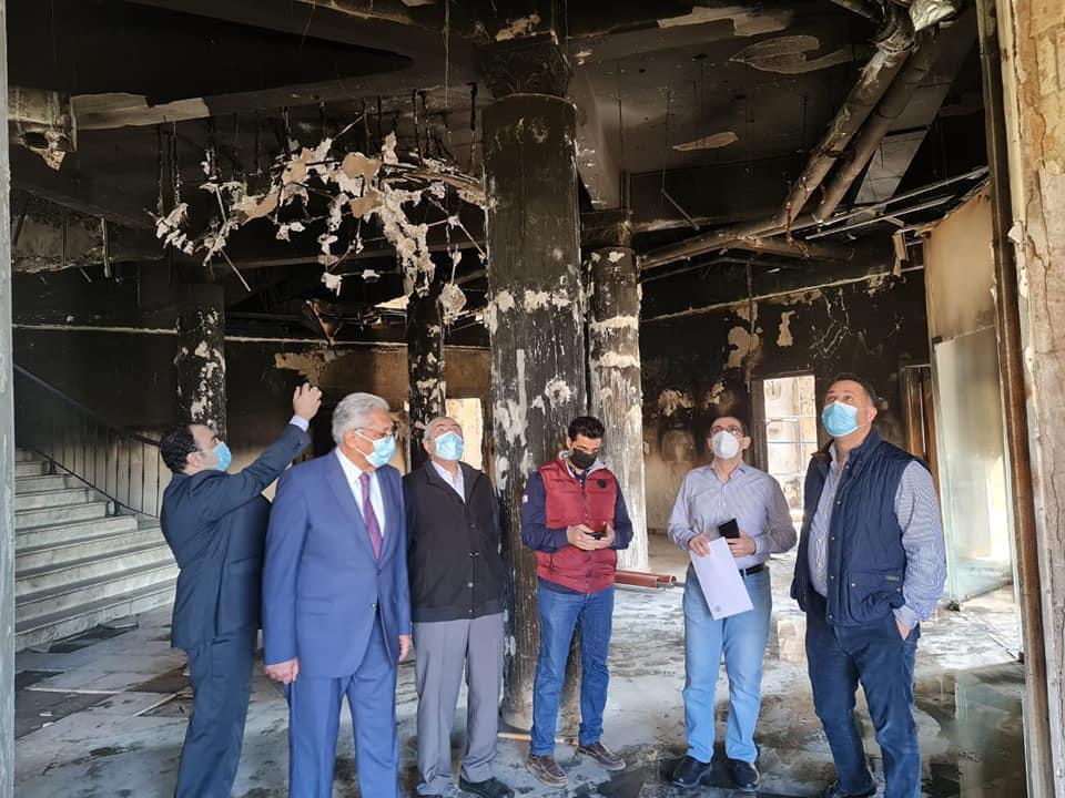 جامعة بيروت العربية تعاين أضرار مبنى بلدية طرابلس