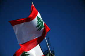 waving wallpaper flag of Lebanon