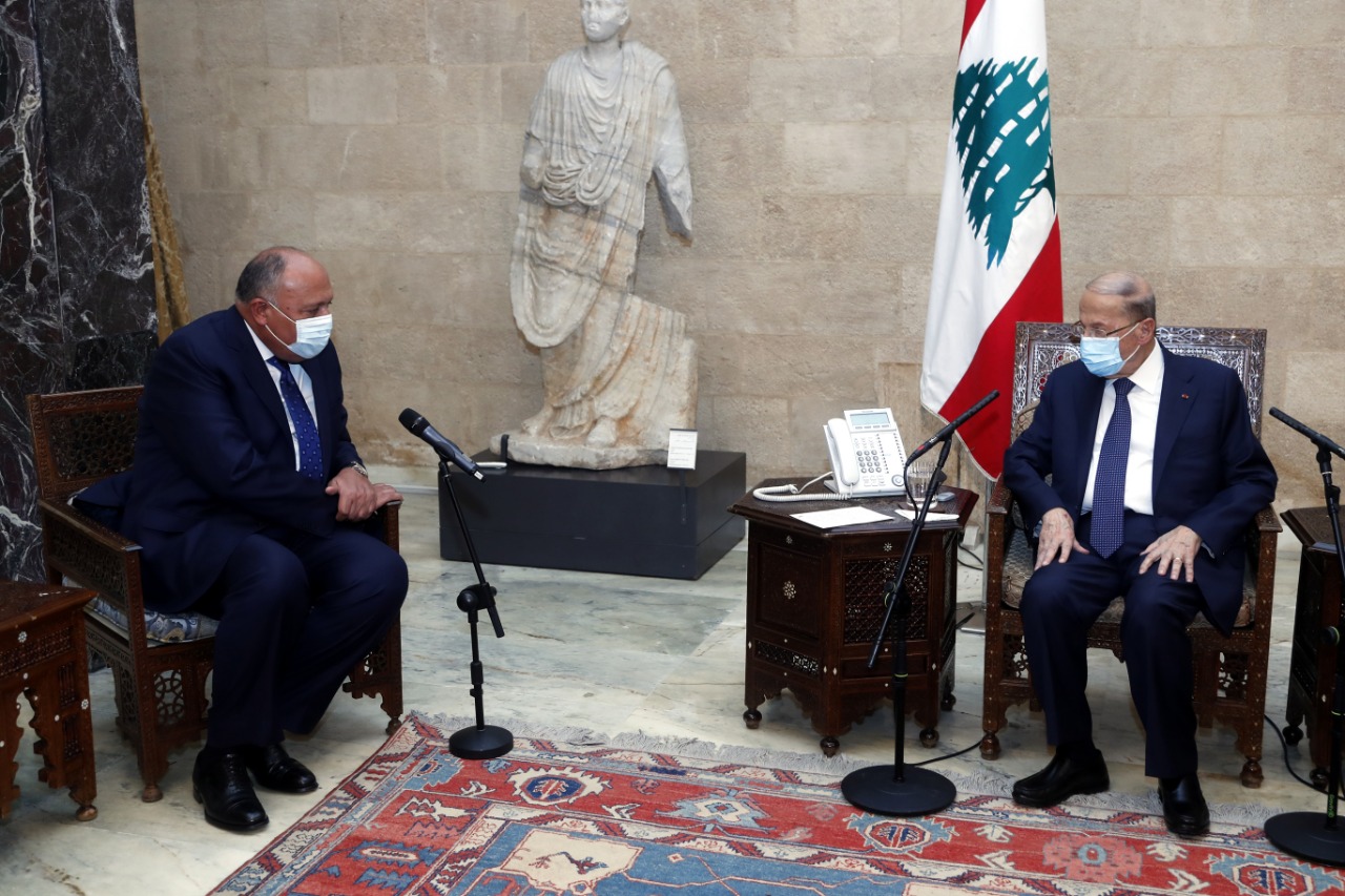 مسلّما عون رسالة من السيسي.. شكري: الانسداد السياسي لا يزال موجودا