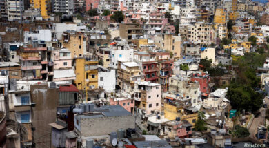 A general view shows buildings in Beirut