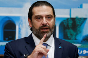 FILE PHOTO: Lebanon’s Prime Minister Saad al-Hariri speaks during a news conference after a cabinet session at the Baabda palace