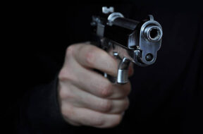 Shooting a gun in night