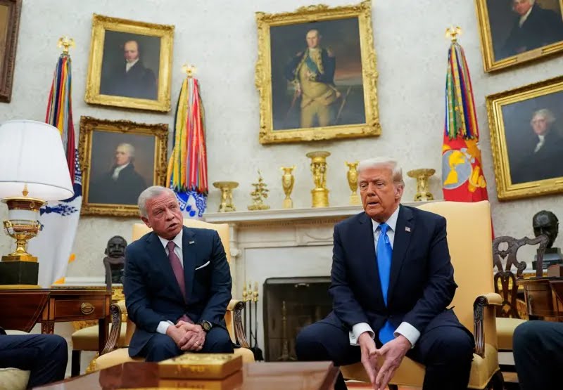 “يشوبه التوتر بشأن غزة”.. لقاء يجمع ترامب بالملك عبد الله