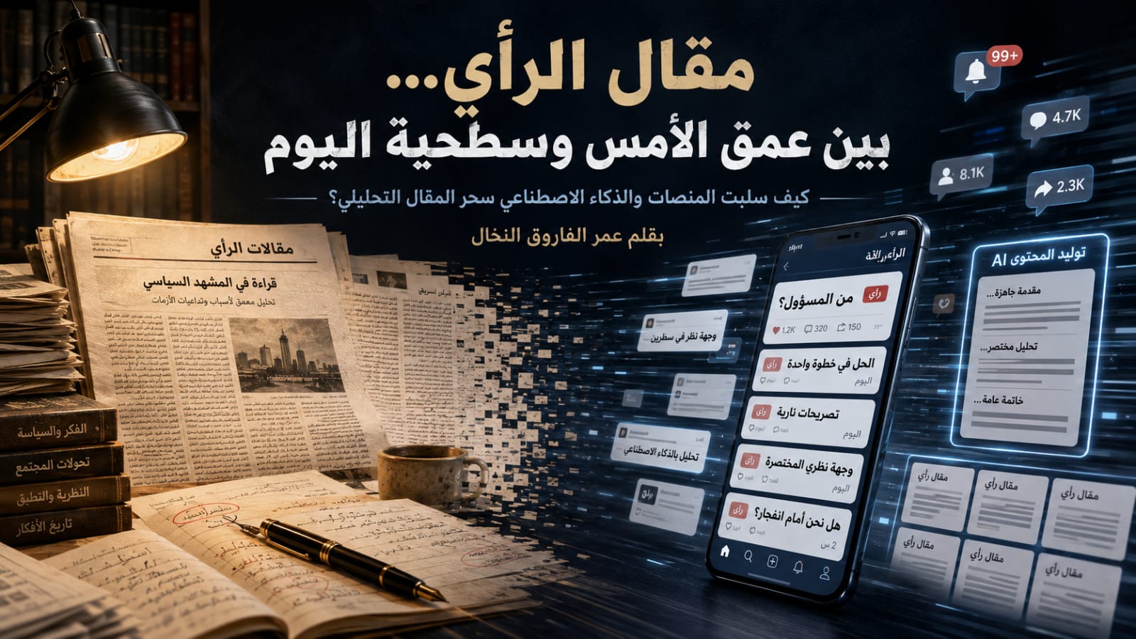 مقال الرأي.. بين عمق الأمس وسطحية اليوم